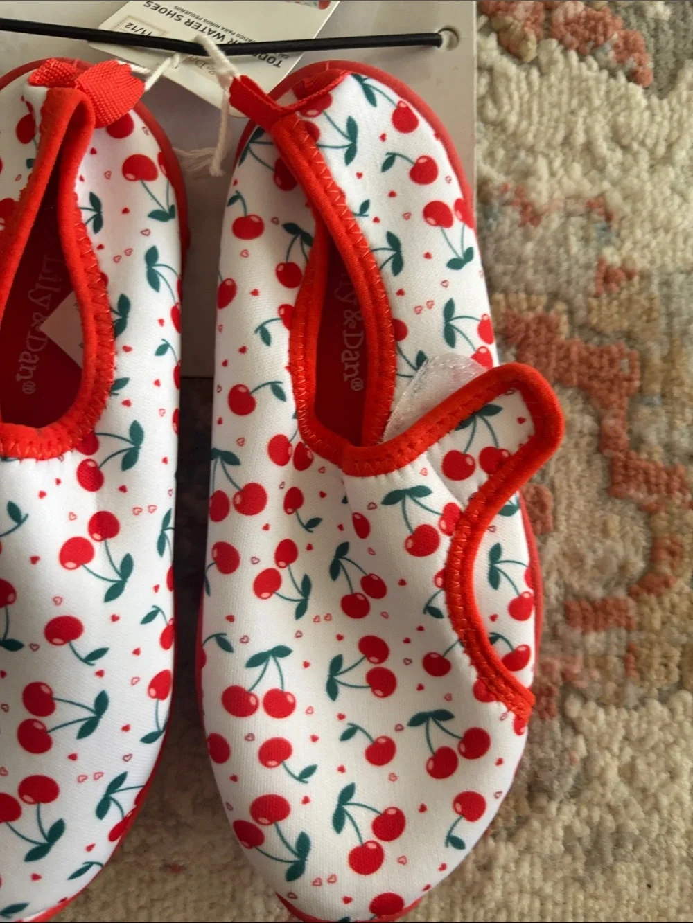 🌴Lily & Dan Toddler's Cherries Water Shoes Size 11/12